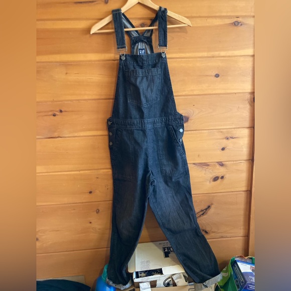 GAP faded black Denim overalls • size SMALL • 4/6 • EUC • - Picture 10 of 16